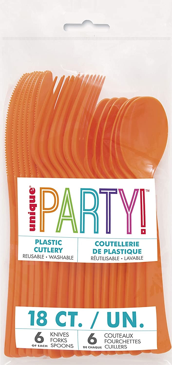 Plastic Bestek Oranje 18ST