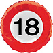 Folat Folie Ballon 18 Jaar Verkeersbord 46CM Folat Folie Ballon 18 Jaar Verkeersbord 46CM