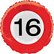 Folat Folie Ballon 16 Jaar Verkeersbord 46CM Folat Folie Ballon 16 Jaar Verkeersbord 46CM