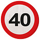 Folat Servetten Rond 40 Jaar Verkeersbord (20ST) Folat Servetten Rond 40 Jaar Verkeersbord (20ST)