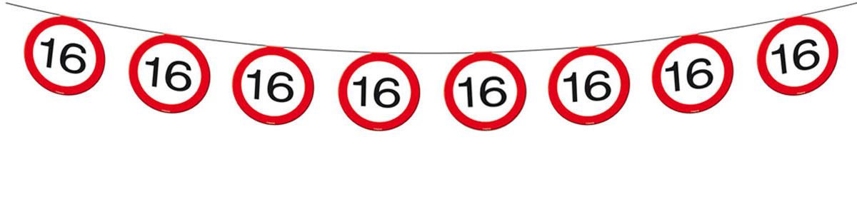 Slinger 16 Jaar Verkeersbord 12M