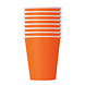 Unique Wegwerp Bekertjes Oranje 266ML (8ST) Unique Wegwerp Bekertjes Oranje 266ML (8ST)