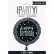 Unique Folie Ballon Zwart & Zilver Happy Birthday (45CM) Unique Folie Ballon Zwart & Zilver Happy Birthday (45CM)