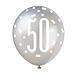 Unique Ballonnen 50 Jaar Zwart & Zilver 30CM (6ST) Unique Ballonnen 50 Jaar Zwart & Zilver 30CM (6ST)