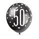Unique Ballonnen 50 Jaar Zwart & Zilver 30CM (6ST) Unique Ballonnen 50 Jaar Zwart & Zilver 30CM (6ST)