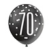 Unique Ballonnen 70 Jaar Zwart & Zilver 30CM (6ST) Unique Ballonnen 70 Jaar Zwart & Zilver 30CM (6ST)