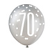 Unique Ballonnen 70 Jaar Zwart & Zilver 30CM (6ST) Unique Ballonnen 70 Jaar Zwart & Zilver 30CM (6ST)