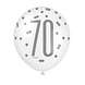 Unique Ballonnen 70 Jaar Zwart & Zilver 30CM (6ST) Unique Ballonnen 70 Jaar Zwart & Zilver 30CM (6ST)