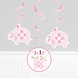 Unique BabyShower Rotorspiralen Elephant Pink 66CM (3ST) Unique BabyShower Rotorspiralen Elephant Pink 66CM (3ST)