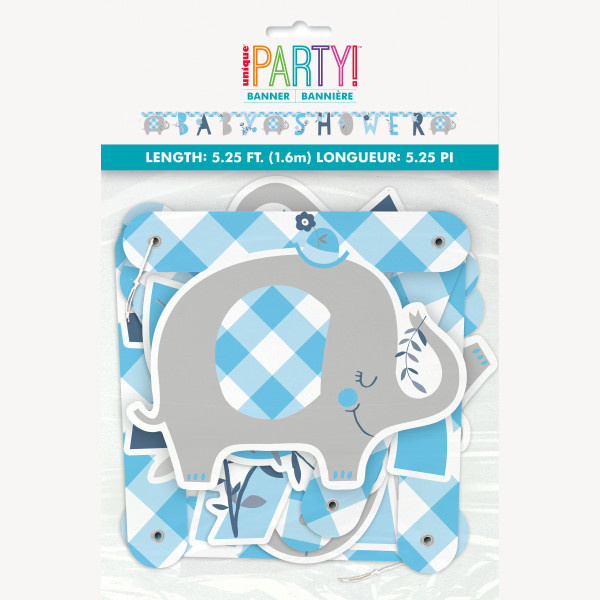 BabyShower Letterslinger Elephant Blue 1.6M