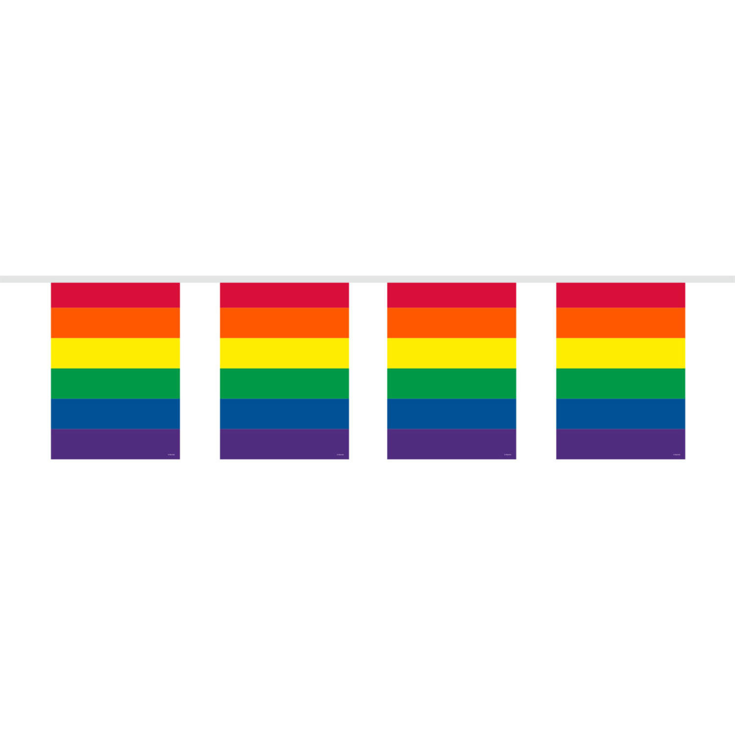 Regenboog Vlaggenlijn Vierkant 10M