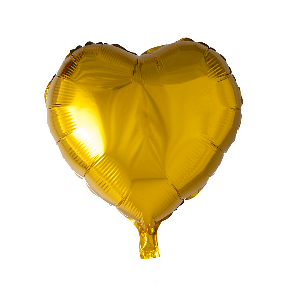 Folieballon Hart Goud 45CM