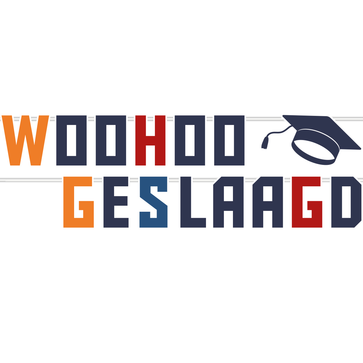 Letterslinger WOOHOO Geslaagd
