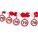 Folat Slinger 70 Jaar Verkeersbord met Onderhangers 4M Folat Slinger 70 Jaar Verkeersbord met Onderhangers 4M
