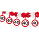 Folat Verkeersbord Slinger met Onderhangers 40 Jaar 4M Folat Verkeersbord Slinger met Onderhangers 40 Jaar 4M