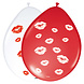 Folat Ballonnen Kusjes Rood & Wit 30CM (8ST) Folat Ballonnen Kusjes Rood & Wit 30CM (8ST)