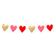 Boland Slinger Hartjes Rood | Goud | Roze 2M Boland Slinger Hartjes Rood | Goud | Roze 2M