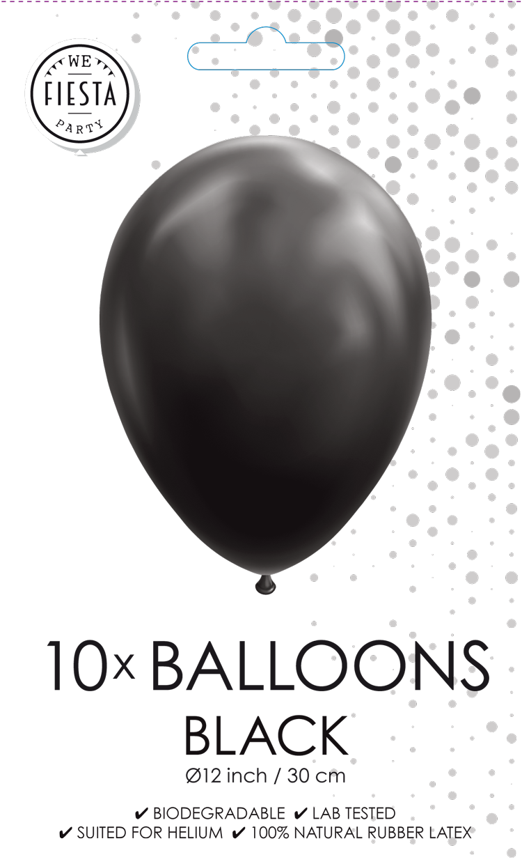 Ballonnen Zwart 30CM (10ST)