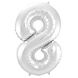 Party Factory NL XL Folieballon Cijfer 8 Zilver (92CM) Party Factory NL XL Folieballon Cijfer 8 Zilver (92CM)