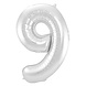 Party Factory NL XL Folieballon Cijfer 9 Zilver (92CM) Party Factory NL XL Folieballon Cijfer 9 Zilver (92CM)