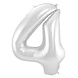 Party Factory NL XL Folieballon Cijfer 4 Zilver (92CM) Party Factory NL XL Folieballon Cijfer 4 Zilver (92CM)