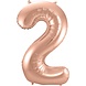 Party Factory NL XL Folieballon Cijfer 2 Rose Goud (92CM) Party Factory NL XL Folieballon Cijfer 2 Rose Goud (92CM)