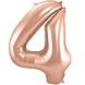 Party Factory NL XL Folieballon Cijfer 4 Rose Goud (92CM) Party Factory NL XL Folieballon Cijfer 4 Rose Goud (92CM)
