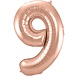 Party Factory NL XL Folieballon Cijfer 9 Rose Goud (92CM) Party Factory NL XL Folieballon Cijfer 9 Rose Goud (92CM)