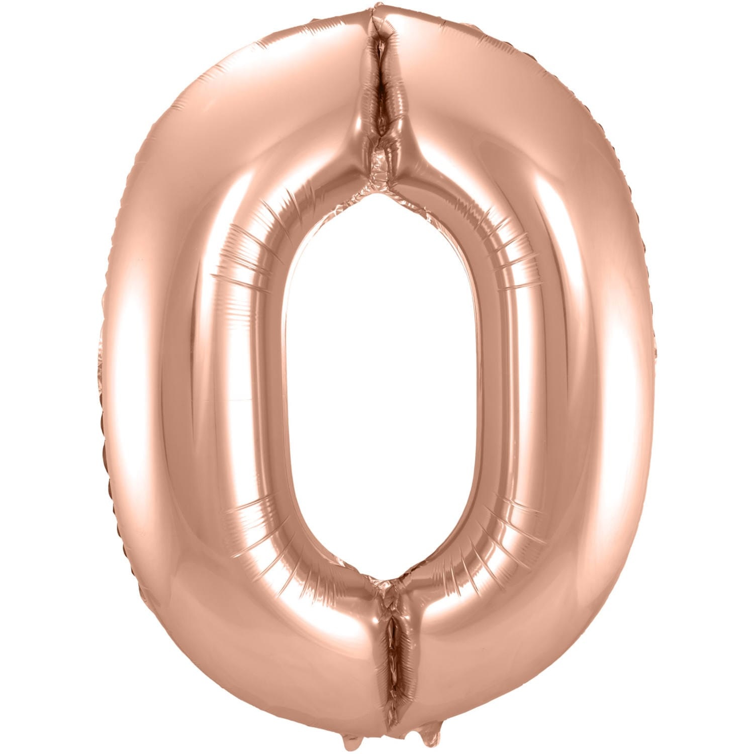 XL Folieballon Cijfer 0 Rose Goud (92CM)