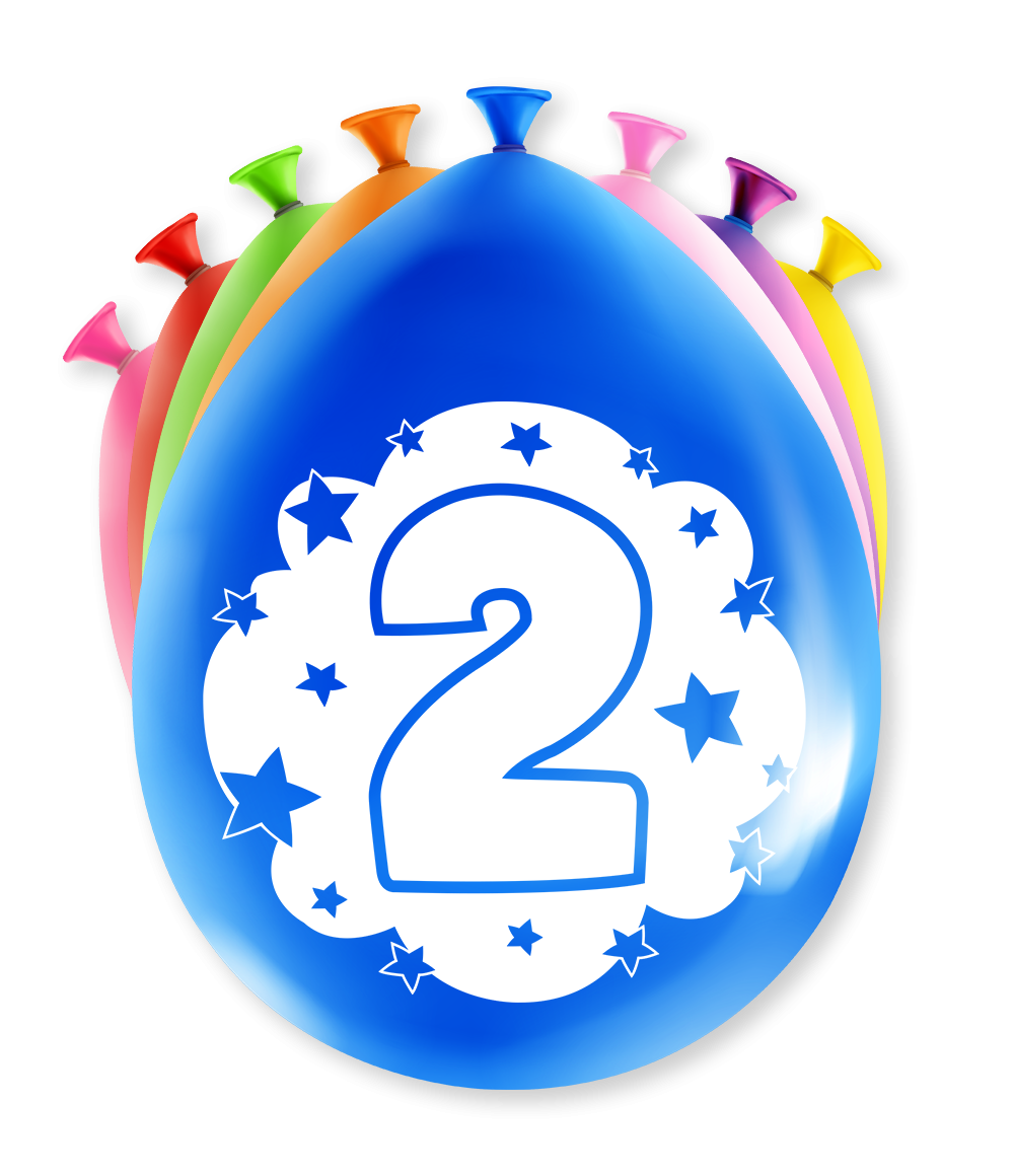 Ballonnen 2 Jaar Party 30CM (8ST)