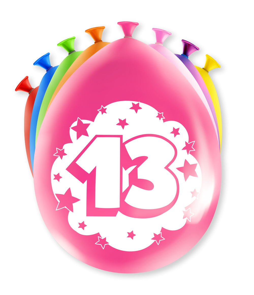 Ballonnen 13 Jaar Party 30CM (8ST)