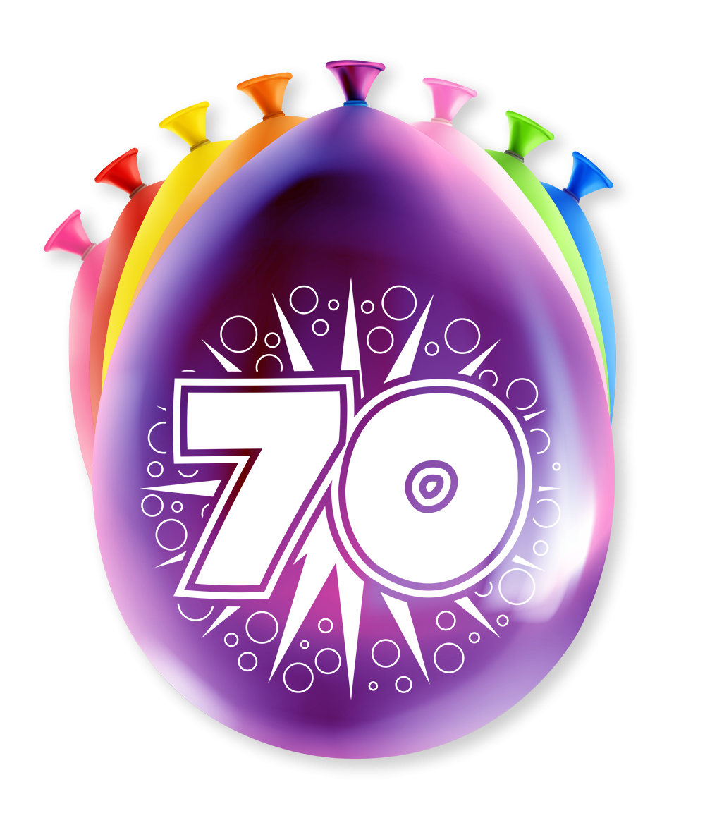 Ballonnen 70 Jaar Party 30CM (8ST)