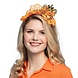 Boland Oranje Tiara met Goud Kroontje Boland Oranje Tiara met Goud Kroontje