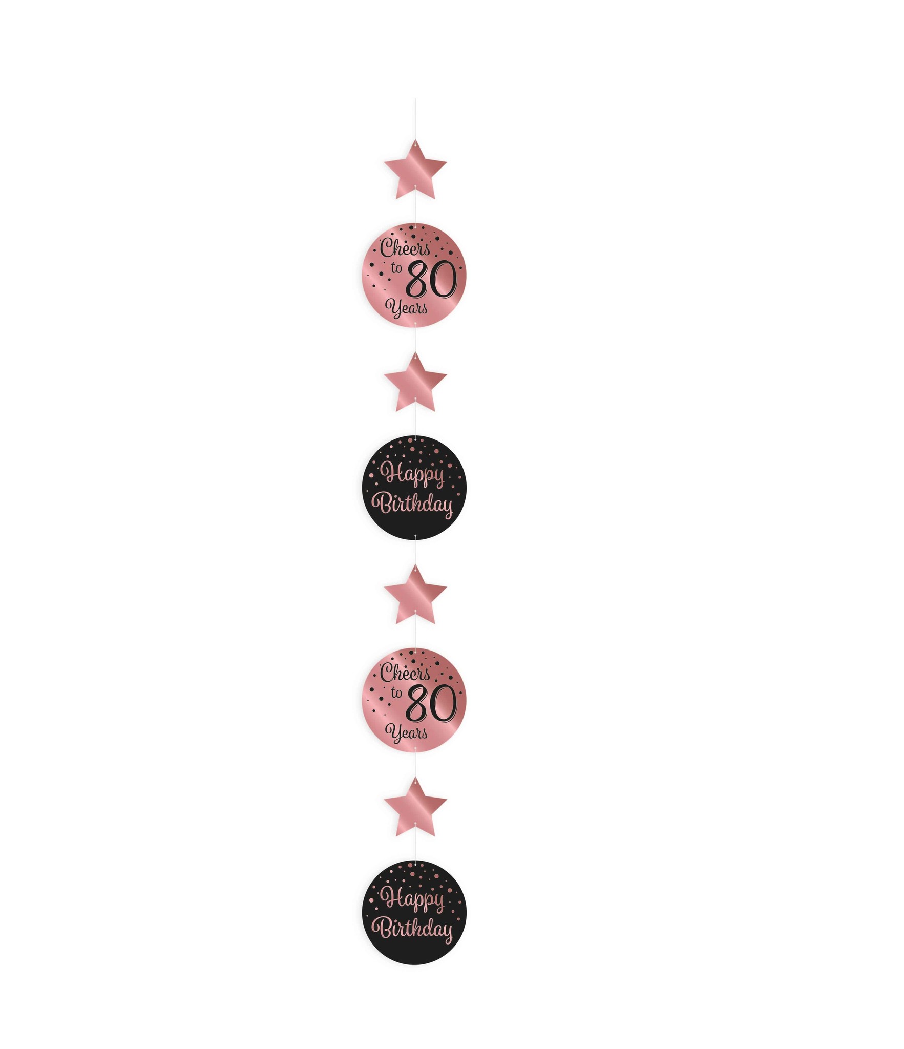 Hangslinger 80 Jaar Roze | Zwart 1.2M
