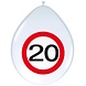 Folat Ballonnen 20 Jaar Verkeersbord 30CM (8ST) Folat Ballonnen 20 Jaar Verkeersbord 30CM (8ST)