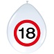 Folat Ballonnen 18 Jaar Verkeersbord 30CM (8ST) Folat Ballonnen 18 Jaar Verkeersbord 30CM (8ST)