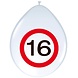 Folat Ballonnen 16 Jaar Verkeersbord 30CM (8ST) Folat Ballonnen 16 Jaar Verkeersbord 30CM (8ST)