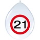 Folat Ballonnen 21 Jaar Verkeersbord 30CM (8ST) Folat Ballonnen 21 Jaar Verkeersbord 30CM (8ST)
