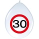 Folat Ballonnen 30 Jaar Verkeersbord 30CM (8ST) Folat Ballonnen 30 Jaar Verkeersbord 30CM (8ST)