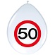 Folat Ballonnen 50 Jaar Verkeersbord 30CM (8ST) Folat Ballonnen 50 Jaar Verkeersbord 30CM (8ST)