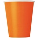 Unique Wegwerp Bekertjes Oranje 266ML (8ST) Unique Wegwerp Bekertjes Oranje 266ML (8ST)