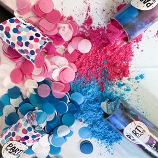 Gender Reveal Confetti & Poeder Kanonnen