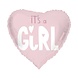 Folat Folieballon Hart It's a Girl Pastel Pink 45CM Folat Folieballon Hart It's a Girl Pastel Pink 45CM