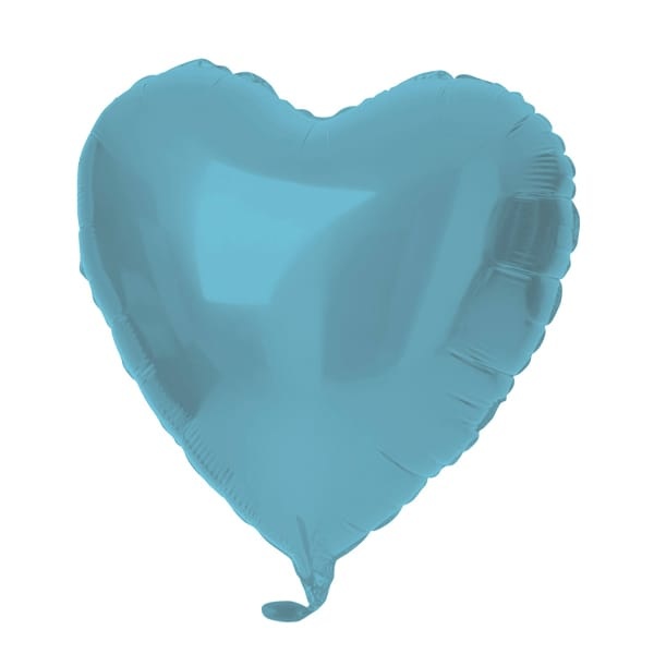 Folieballon Hartvormig Pastel Blauw Metallic Mat 45CM