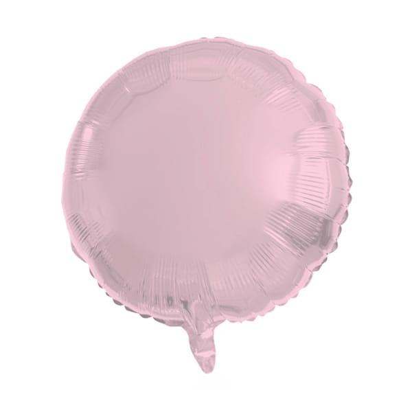 Folieballon Rond Pastel Roze Metallic Mat ⌀45CM