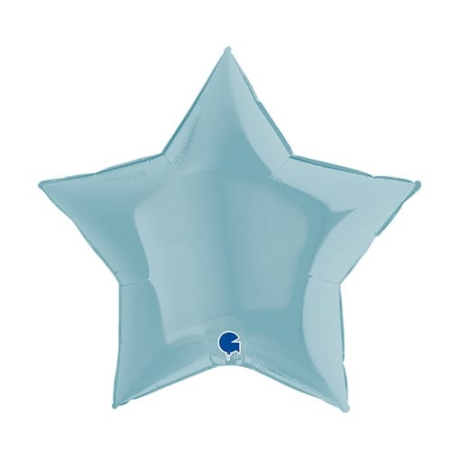 Folieballon Stervormig Pastel Blauw 45CM