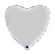 Grabo Balloons IT Folieballon Hartvormig Satin Wit 45CM Grabo Balloons IT Folieballon Hartvormig Satin Wit 45CM