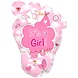 Folat Folieballon Babyvoetje It's a Girl Roze 70CM Folat Folieballon Babyvoetje It's a Girl Roze 70CM