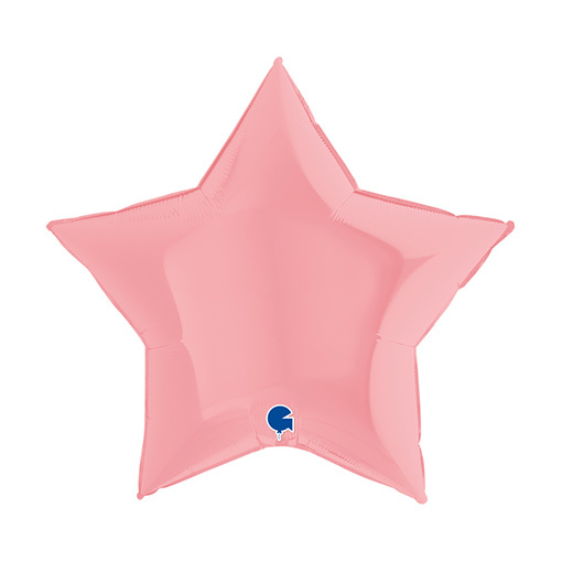 Folieballon Ster Mat Baby Roze 46CM