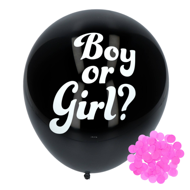 Gender Reveal Ballon Boy or Girl Roze 41CM (3ST)